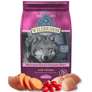 Blue Buffalo Chicken Adult Dry Food Dog Wilderness Small Breed Wholesome Grains