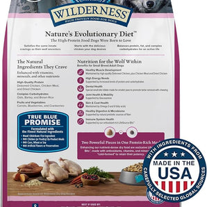 Blue Buffalo Chicken Adult Dry Food Dog Wilderness Small Breed Wholesome Grains