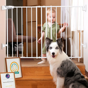 Boundless B17 | No-Trip Hardware Mounted Baby Gates for Stairs
