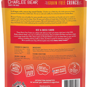 Beef Grain Free Dog Charlee Bear Crunch & Cheese Treats (8oz)
