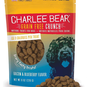 Pork Grain Free Dog Charlee Bear Crunch Bacon & Blueberry Treats (8oz)