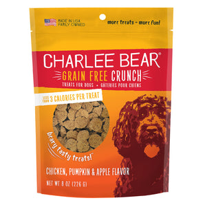 Chicken Grain Free Dog Charlee Bear Crunch Pumpkin & Apple Treats (8oz)
