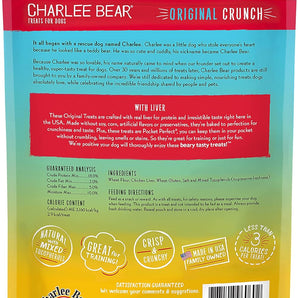 Chicken Grain Free Dog Charlee Bear Original Crunch Liver Treats (16oz)
