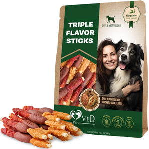 Zamzamas Grain-Free Dog Treats — Beef, Chicken & Duck Jerky Bites