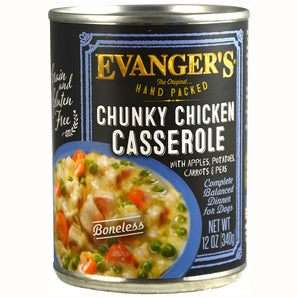 Chicken Senior Grain Free Dog Evanger's All Life Stages Chunky Casserole Wet Can (12oz)