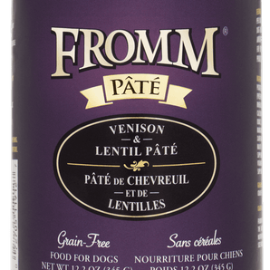 Fromm All Life Stages Grain-Free Venison & Lentil Pate Wet Dog Can (12.2oz)