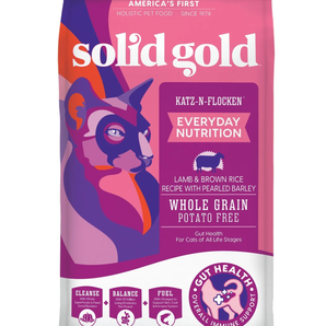 Chicken Kitten Dry Food Cat Solid Gold Katz N Lamb, Pearled Barely Rice (3lb)