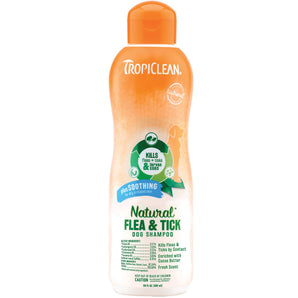 Dog Tropiclean Flea Tick Soothing Shampoo (20oz)