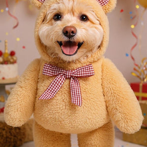Rubie's Walking Teddy Bear Pet Costume Hoodie Padded Pet-Friendly Design Assorted Sizes