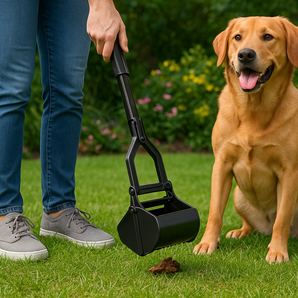 Four Paws Allen's Large Dog Waste Super Scooper - One Handed Grass Tool Scooper