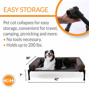 K&H Pet Products Original Bolster Pet Cot Elevated Pet Bed
