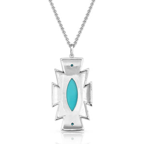 Ocean Storm Cloud Turquoise Necklace