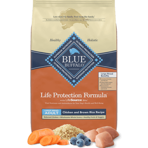 Blue Buffalo Chicken Adult Dry Food Dog Large Breed Brown Rice