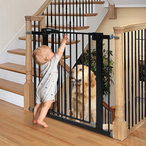 PressGuard C5 | Pressure Mounted Tall Baby Gate Fits Narrow to Standard Doorways