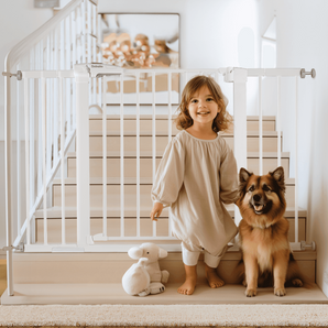 PressGuard P7 | Expandable Baby Gate Pressure Mounted Fits Standard to Wide