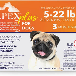 Apex Plus Flea & Tick Treatment for Small Dogs 5-22 lbs 3-Month Supply