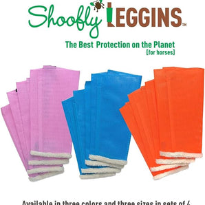 Shoofly Leggins Fine Mesh Fly Boots for Horses, 4 Pack