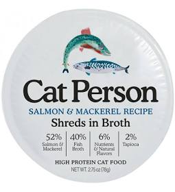 Weruva Chicken Kitten Grain-free Cat Person Shredded Salmon & Mackerel Broth 2.75oz