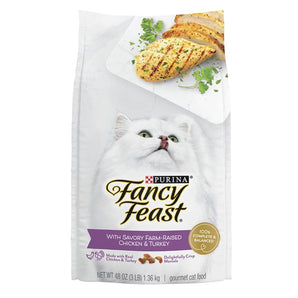 Chicken Dry Food Cat Fancy Feast Gourmet & Turkey (3lb)