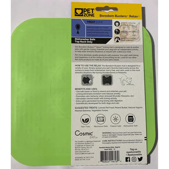 Pet Zone Pet Boredom Busterz Relax Licking Mat, Green Pet Zone