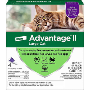 Advantage II Flea Prevention and Treatment LG Cats Over 9lbs, 4CT Bayer