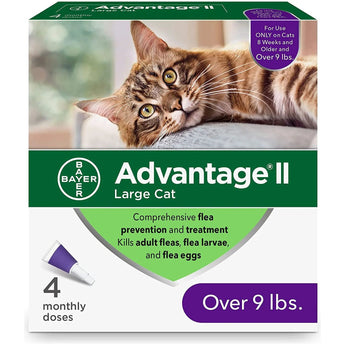 Advantage II Flea Prevention and Treatment LG Cats Over 9lbs, 4CT Bayer