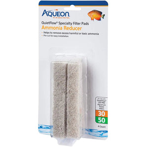 Aqueon Replacement Ammonia Reducer Filter Pads Size 30/50 4CT Aqueon