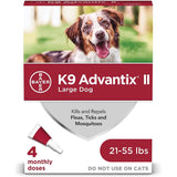 Bayer K9 Advantix II Topical Flea Treatment 21-55 lbs 4-Pack Bayer