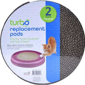 Bergan Turbo Cat Scratcher or Star Chaser Replacement Scratch Pads 2-Pack Coastal