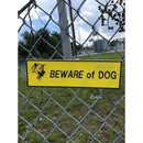 Beware Of Dog Signs Plastic Durable & Visible Black or Yellow 9 x 11" or 3 x 10" Hueter Toledo