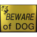 Beware Of Dog Signs Plastic Durable & Visible Black or Yellow 9 x 11" or 3 x 10" Hueter Toledo