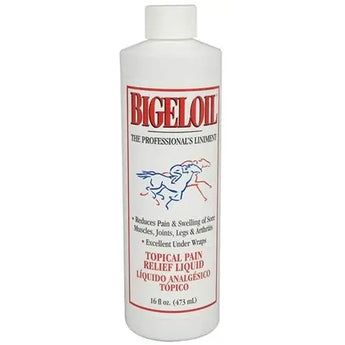 Bigeloil Professional Liniment Topical Liquid Pain Relief for Horses 16 oz. Absorbine