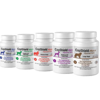 CapShield Maxx Flavored Flea Tabs for Dogs LG 46-90lbs, 6-Count CapShield
