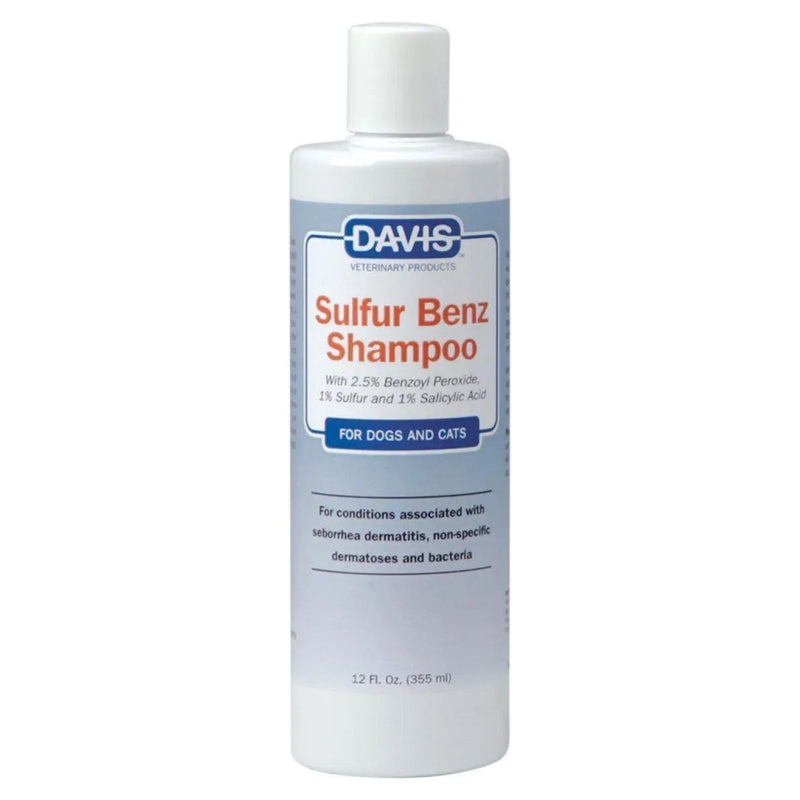 Davis Sulfur Benz Pet Medicated Shampoo for Dogs & Cats 12 oz. Davis Manufacturing