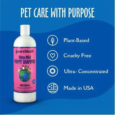 Earthbath Puppy Ultra Mild Wild Cherry Tearless Shampoo 16 oz. Earthbath