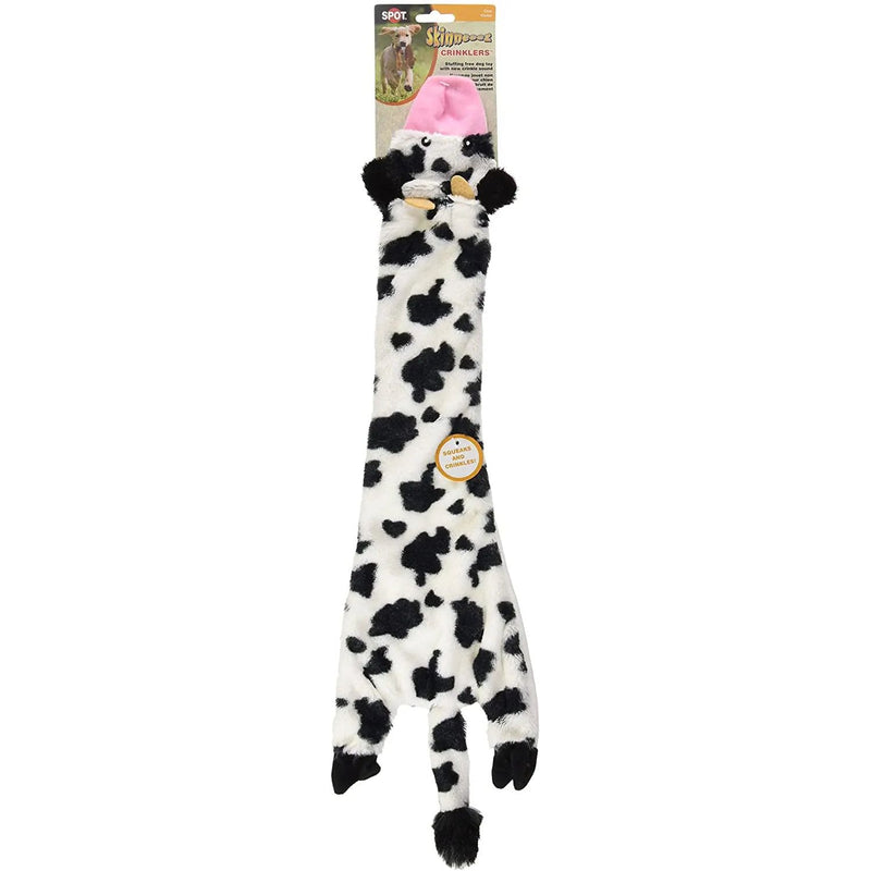 Ethical Pet Mini Skinneeez Crinklers Cow Squeaky Dog Toy 14-Inch Ethical Pet