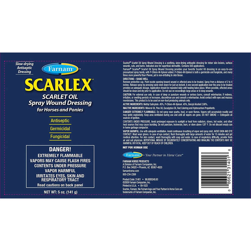 Farnam Scarlex Oil Spray Wound Dressing for Horses 5 oz. Farnam