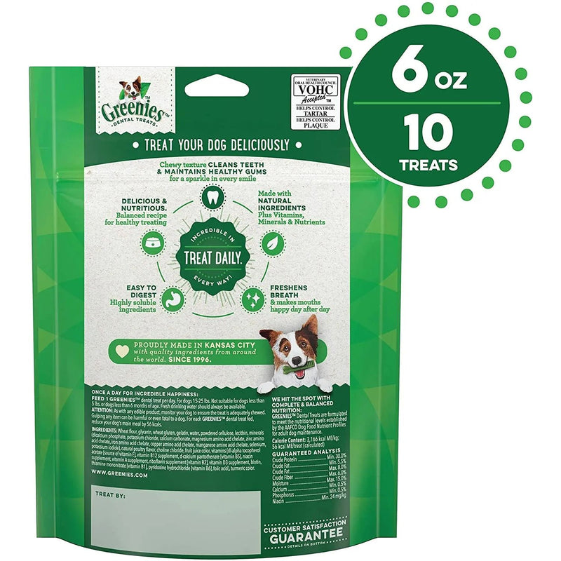 Greenies Original Dental Chews Oral Health for Dogs Petite 10CT Greenies