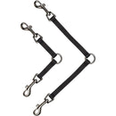 Guardian Gear 2 Way Couplers Lead for Dog 12", Jet Black Guardian Gear