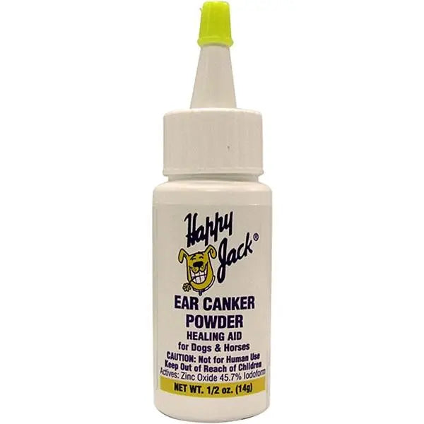 Happy Jack Ear Canker Powder Healing Aid Dogs & Horses .5 oz. HappyJack