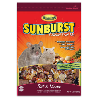 Higgins Rat & Mouse Natural Food Sunburst Gourmet Blend 2.5 lbs. Made in USA Higgins