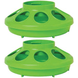 Little Giant Plastic Baby Chick Feeder Bases 1Qt, Green 2-Pack Little Giant