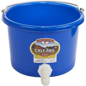 Little Giant Plastic Calf Nursing Pail 8 Quart, Blue Little Giant