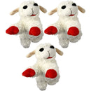 Multipet Lamb Chop Pet Squeaker Plush Dog Toy 10" 3-Pack Multipet