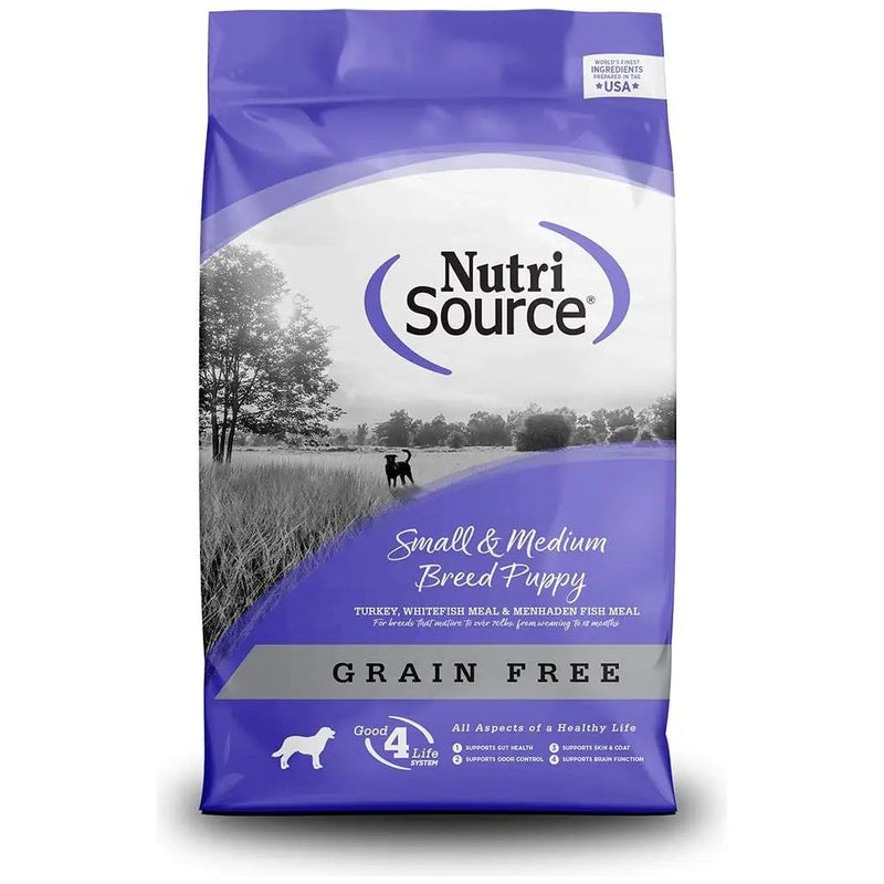 NutriSource Grain Free Small & Medium Breed Puppy 15Lb Nutri Source