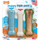 Nylabone Puppy Chew Toy & Treat Triple Pack SM/Regular, Blue Nylabone