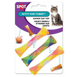SPOT Kitty Fun Tubes Cat Toys Multi, 3.25 Inches 3-Pack SPOT