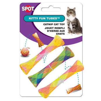 SPOT Kitty Fun Tubes Cat Toys Multi, 3.25 Inches 3-Pack SPOT