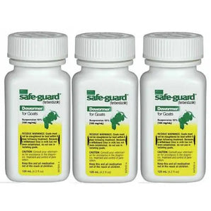 Safe-Guard Goat Wormer Fenbendazole 125mL 3-Pack Merck