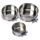 Stainless Steel Food and Water Bowls Coop or Crate Dogs Cats Bird OmniPet